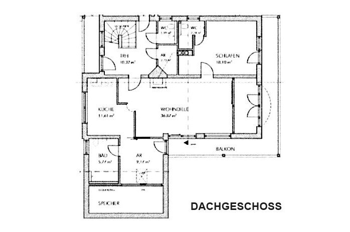 Gemütliche Dachgeschoss-Wohnung mit Stellplatz 
