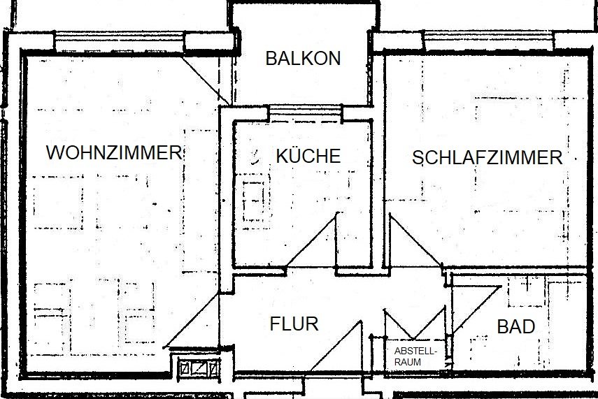 Wunderbare 2 Zimmer-Wohnung mit Balkon und Garage