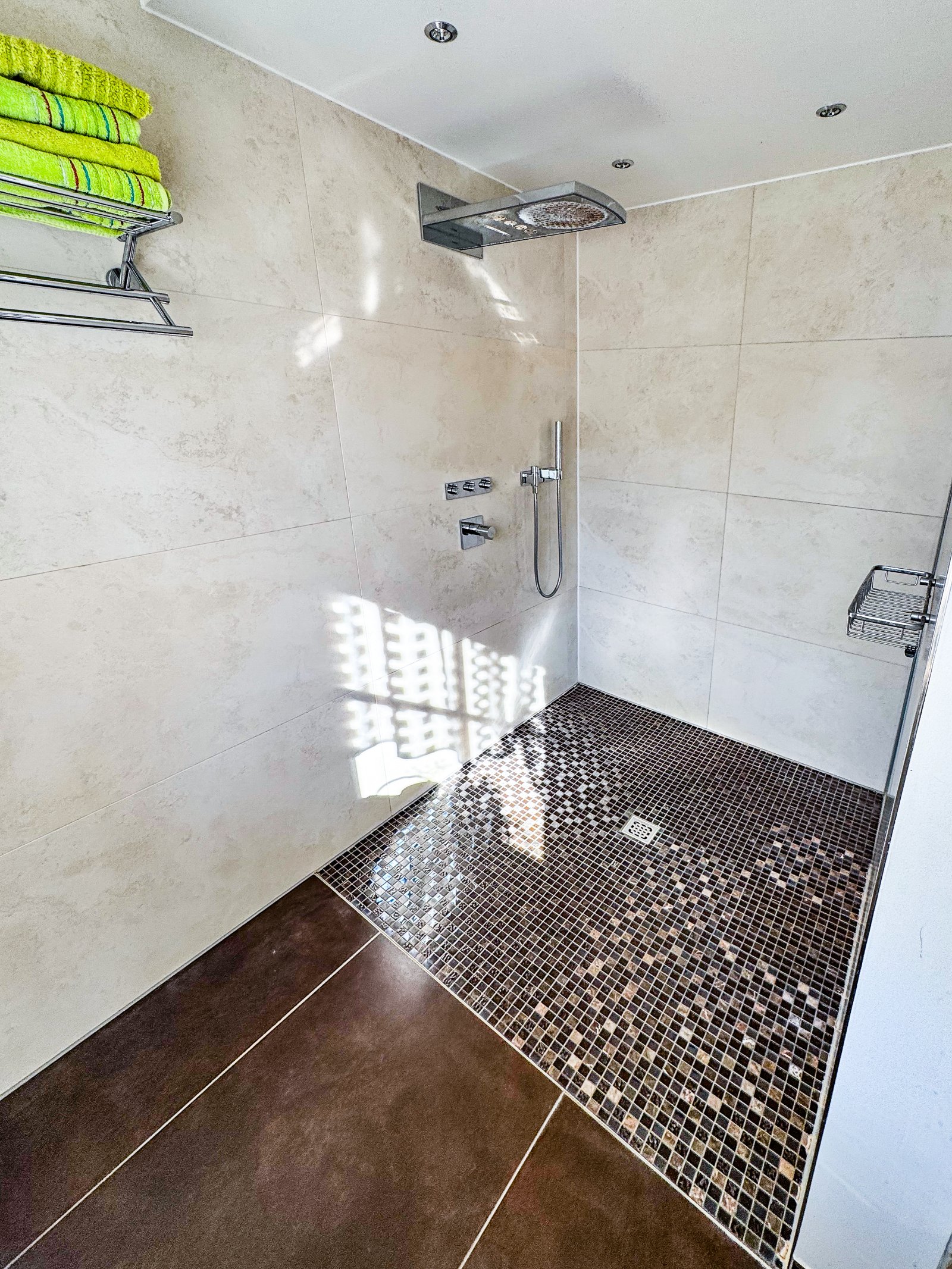 Ebenerdig begehbare Raimshower-Dusche Ebenerdig begehbare Raimshower-Dusche
