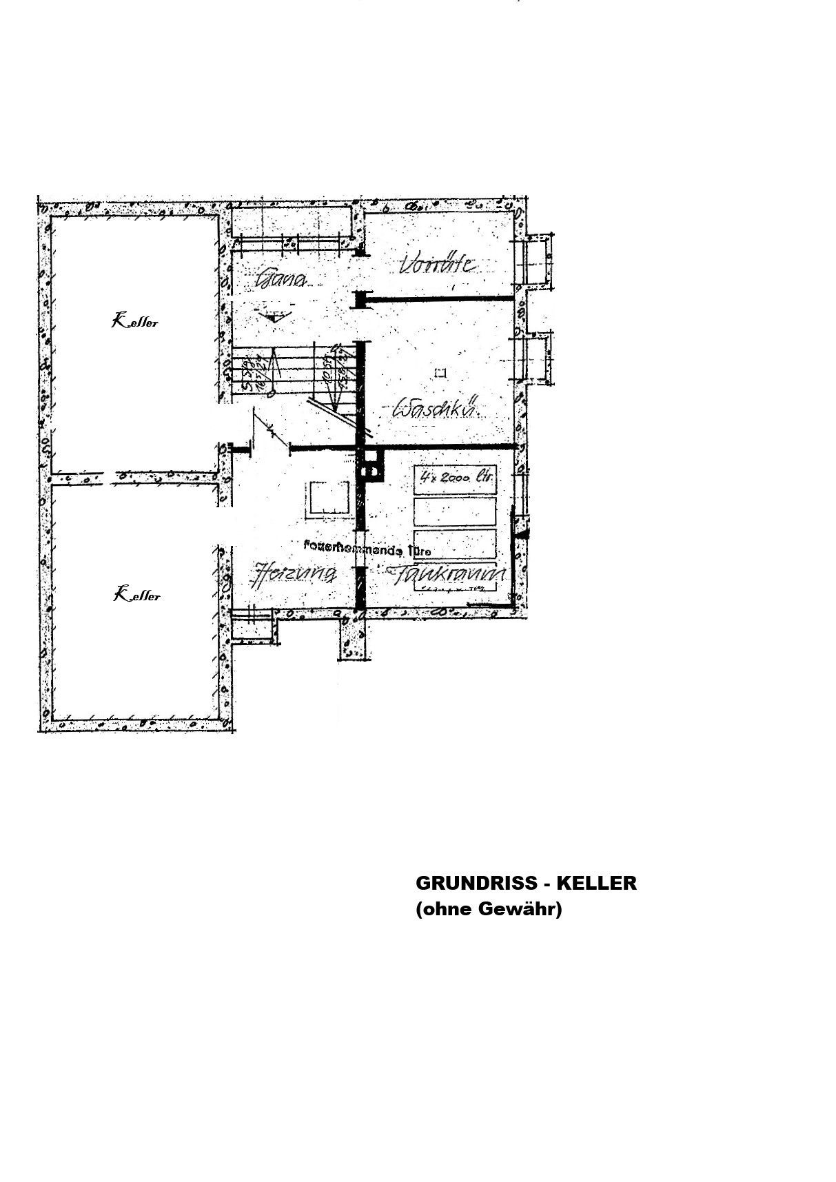 Grundriss - Kellergeschoss Grundriss - Kellergeschoss