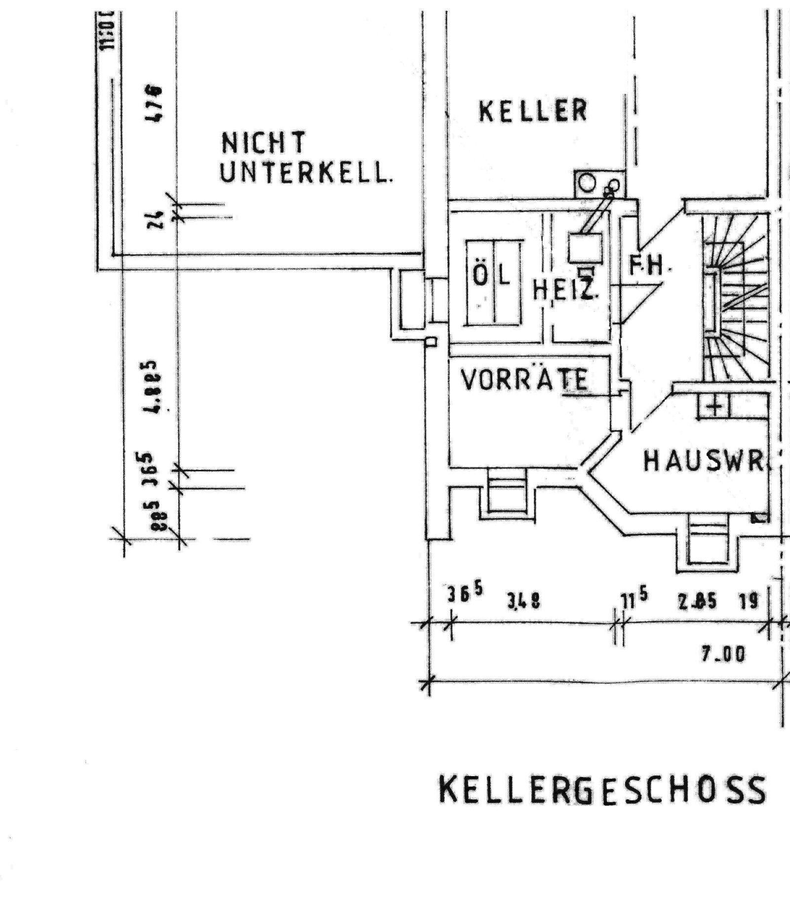 Grundriss - Kellergeschoss