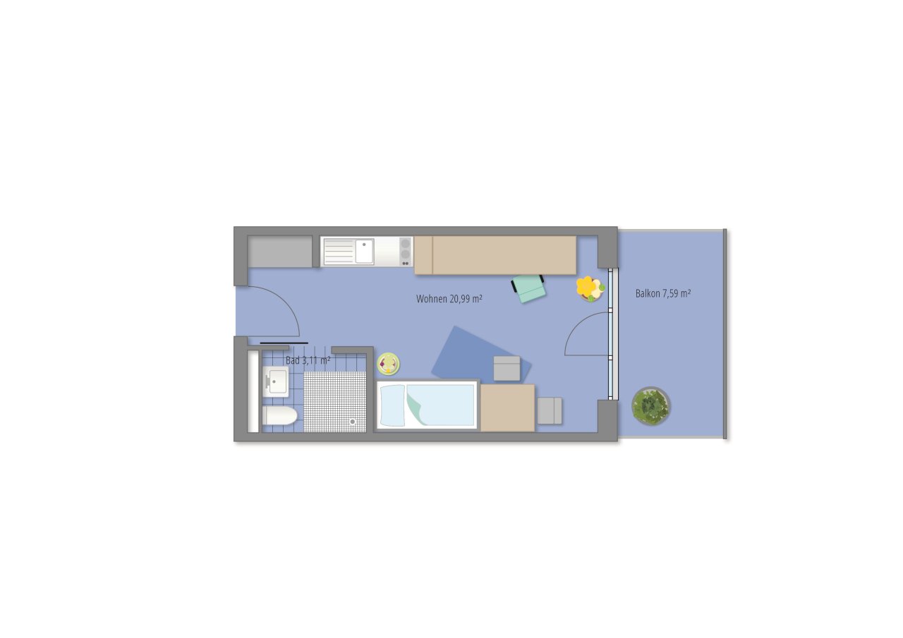 Grundrissbeispiel - Apartment